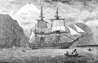 Imatge del Beagle, el vaixell on viatjà Charles Darwin