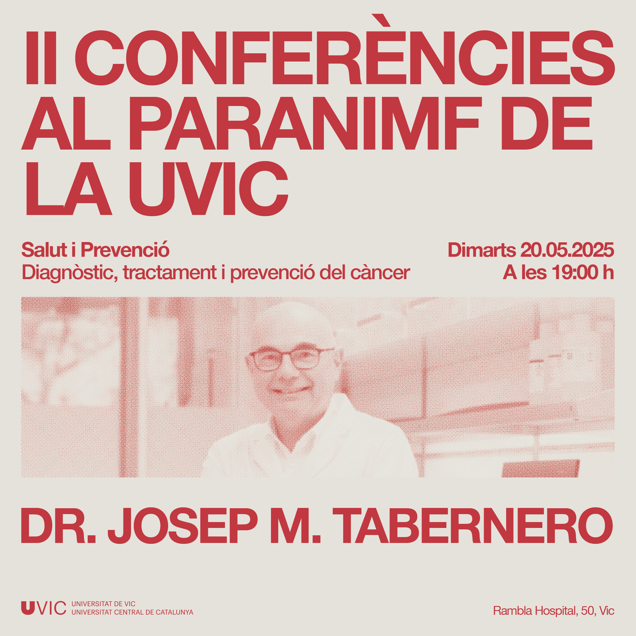 Última conferència del cicle Salut i Prevenció: Diagnòstic, tractament i prevenció del càncer