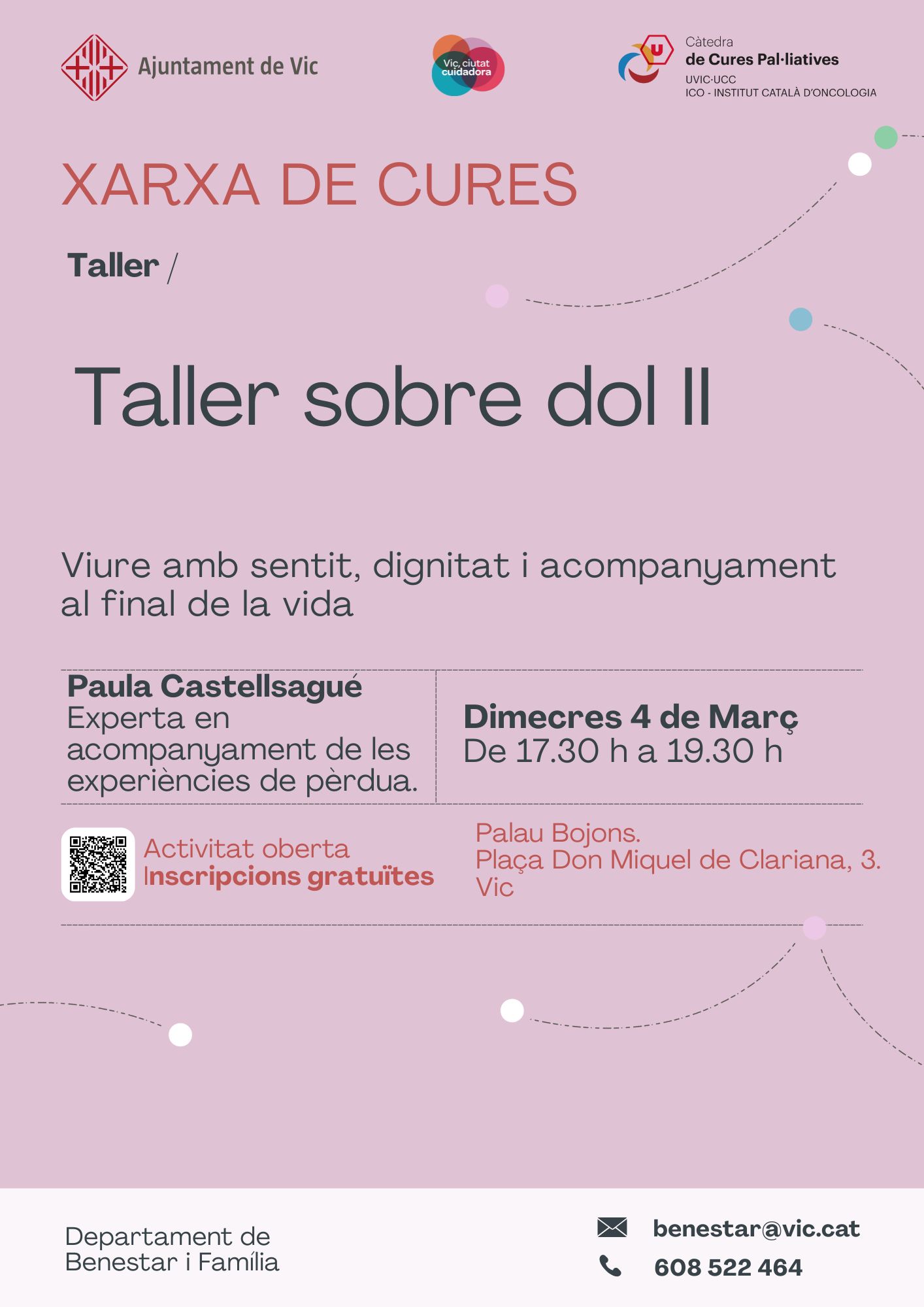 Taller sobre el dol Sessió II: Eines i estratègies per a l'acompanyament als processos de dol