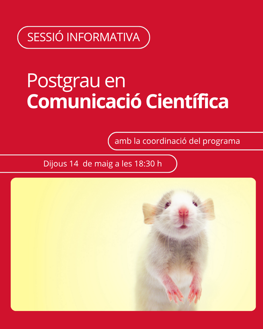 Sessió informativa: Postgrau en Comunicació Científica